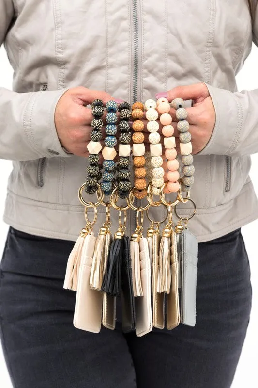Bracelets Leopard Beaded Key Ring Wallet Bracelet Ailis Corner Bracelets Leopard Beaded Key Ring Wallet Bracelet Ailis Corner