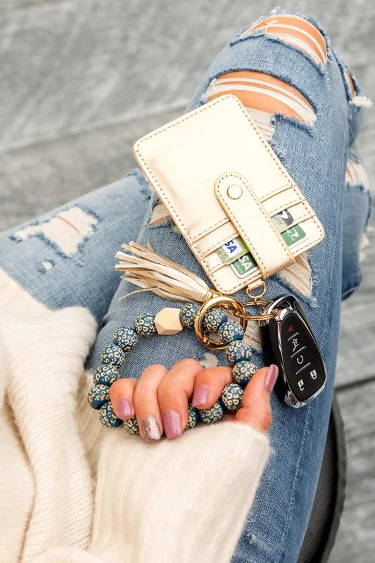 Bracelets Leopard Beaded Key Ring Wallet Bracelet Ailis Corner Bracelets Leopard Beaded Key Ring Wallet Bracelet Ailis Corner