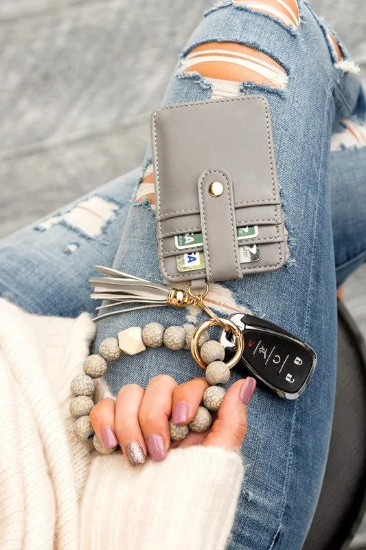 Bracelets Leopard Beaded Key Ring Wallet Bracelet Ailis Corner Bracelets Leopard Beaded Key Ring Wallet Bracelet Ailis Corner