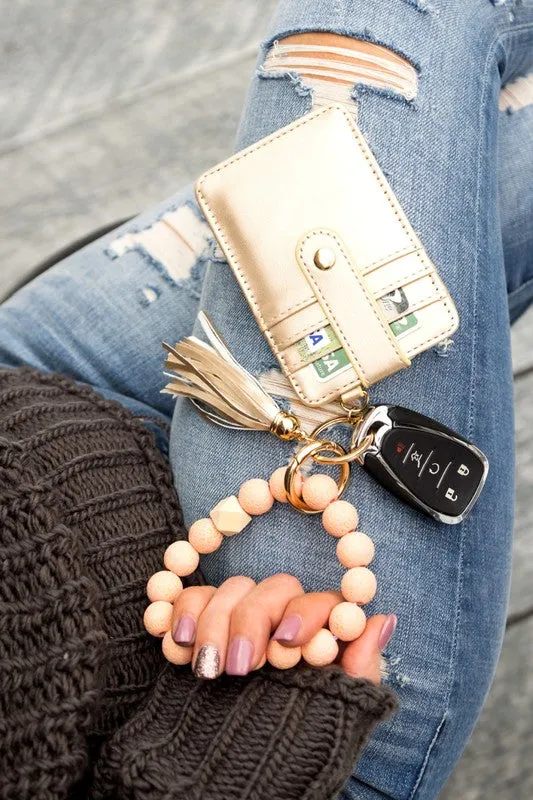 Bracelets Leopard Beaded Key Ring Wallet Bracelet Ailis Corner Bracelets Leopard Beaded Key Ring Wallet Bracelet Ailis Corner