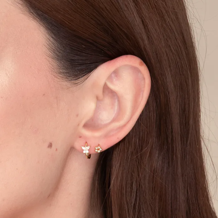 Camile Stone Earrings Butterfly Zirconia Huggie Earrings Camile Stone Earrings Butterfly Zirconia Huggie Earrings