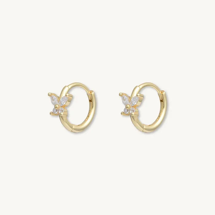 Camile Stone Earrings Butterfly Zirconia Huggie Earrings Camile Stone Earrings Butterfly Zirconia Huggie Earrings