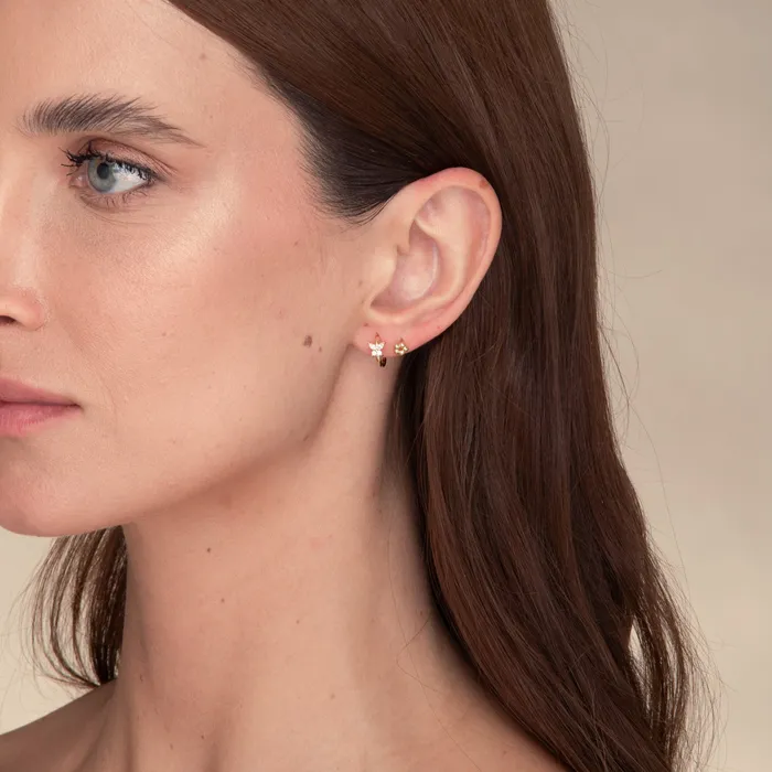 Camile Stone Earrings Butterfly Zirconia Huggie Earrings Camile Stone Earrings Butterfly Zirconia Huggie Earrings