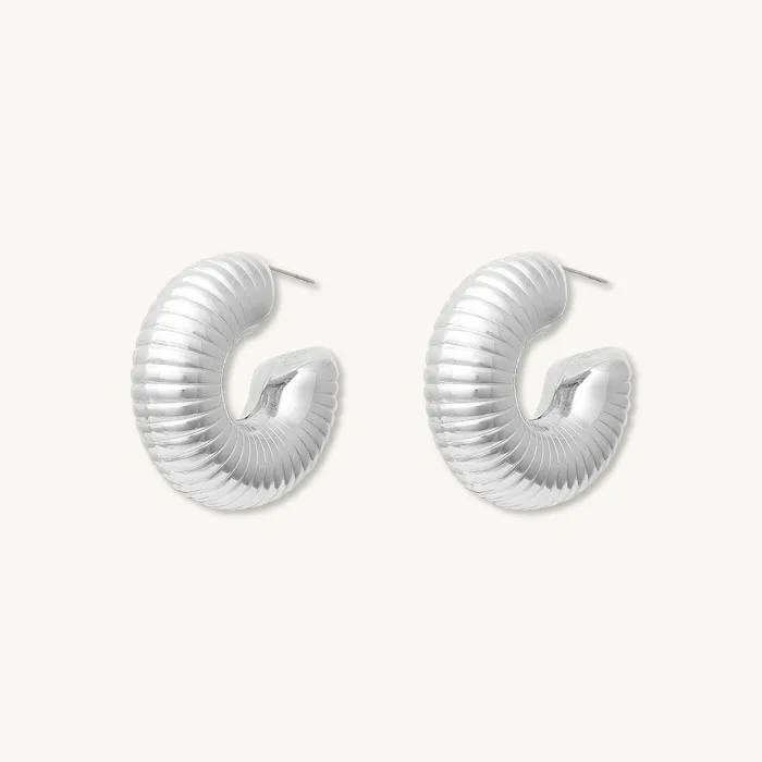 Leila Statement Tube Earrings Camile Stone Earrings