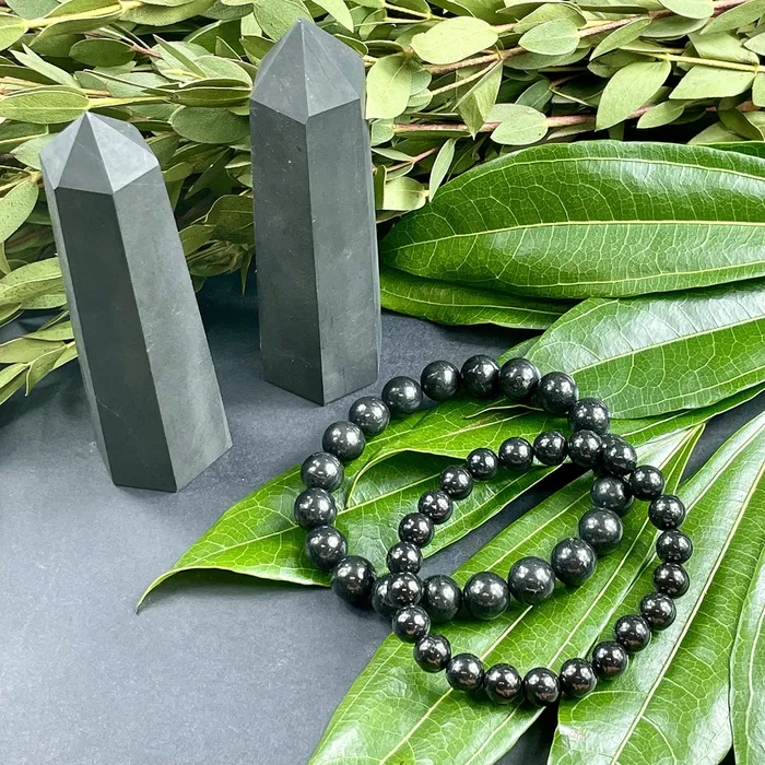 Lily Rose Jewelry Bracelets Last 2 Elite Shungite Stone of Life EMF Radiation Protection Purification Premium Collection 8mm Stretch Bracelet