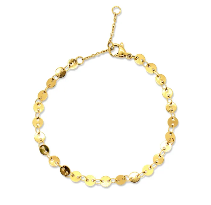 MICHELLE GOLD DISC CHAIN BRACELET Mai Dsire Bracelets