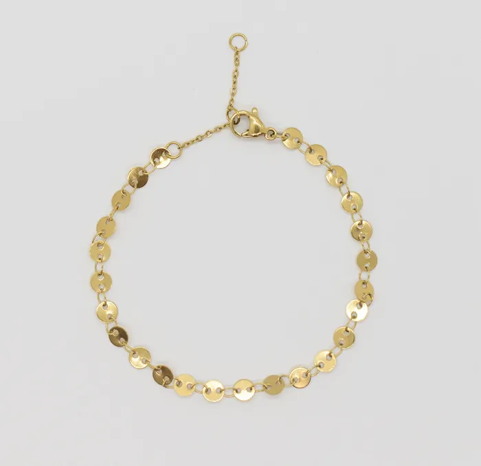 MICHELLE GOLD DISC CHAIN BRACELET Mai Dsire Bracelets