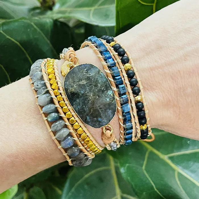 Sarah Belle Bracelets Labradorite Wrap Bracelet