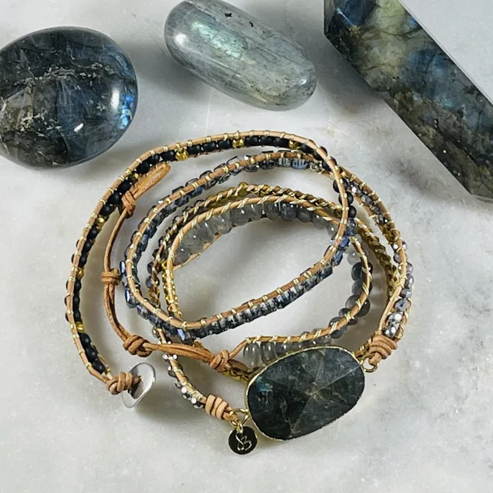 Sarah Belle Bracelets Labradorite Wrap Bracelet