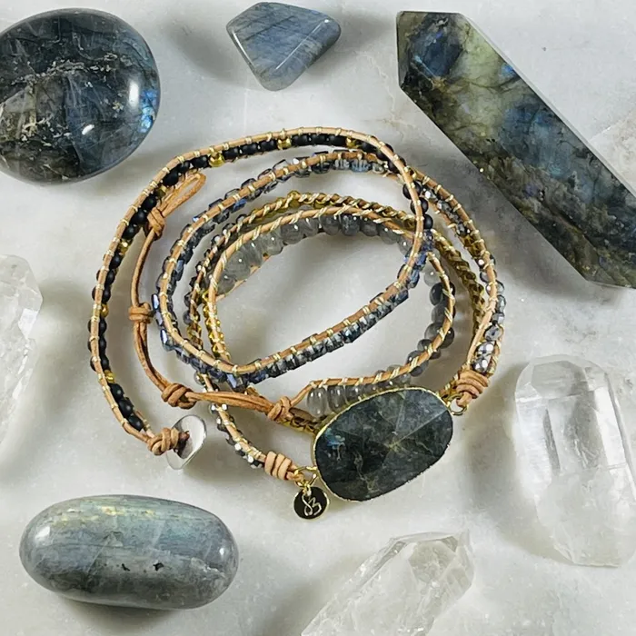 Sarah Belle Bracelets Labradorite Wrap Bracelet