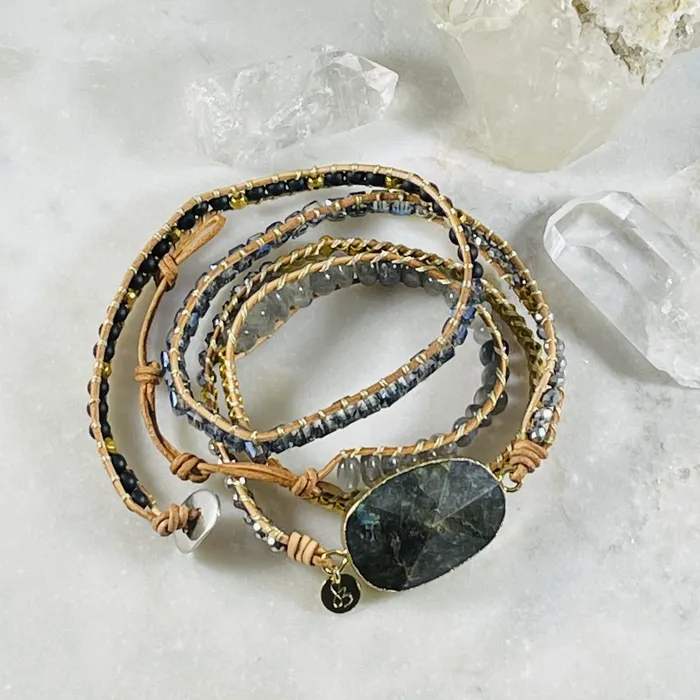 Sarah Belle Bracelets Labradorite Wrap Bracelet