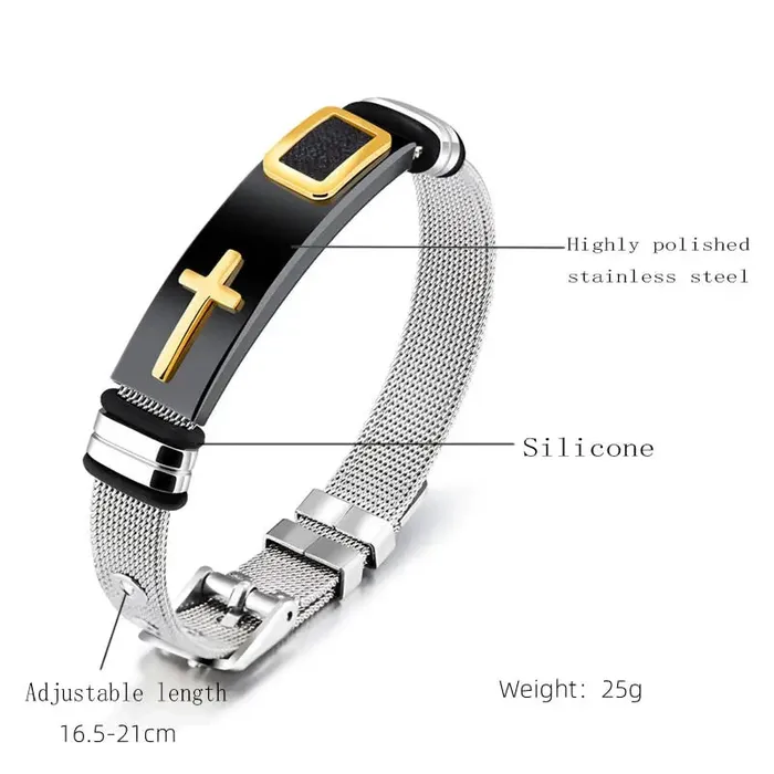 SWEET T 52 Bracelets Genuine Leather or Stainless Steel Charm BraceletBangle for Men and Boys With Stainless Steel Accents