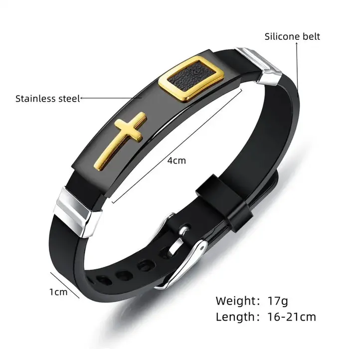 SWEET T 52 Bracelets Genuine Leather or Stainless Steel Charm BraceletBangle for Men and Boys With Stainless Steel Accents