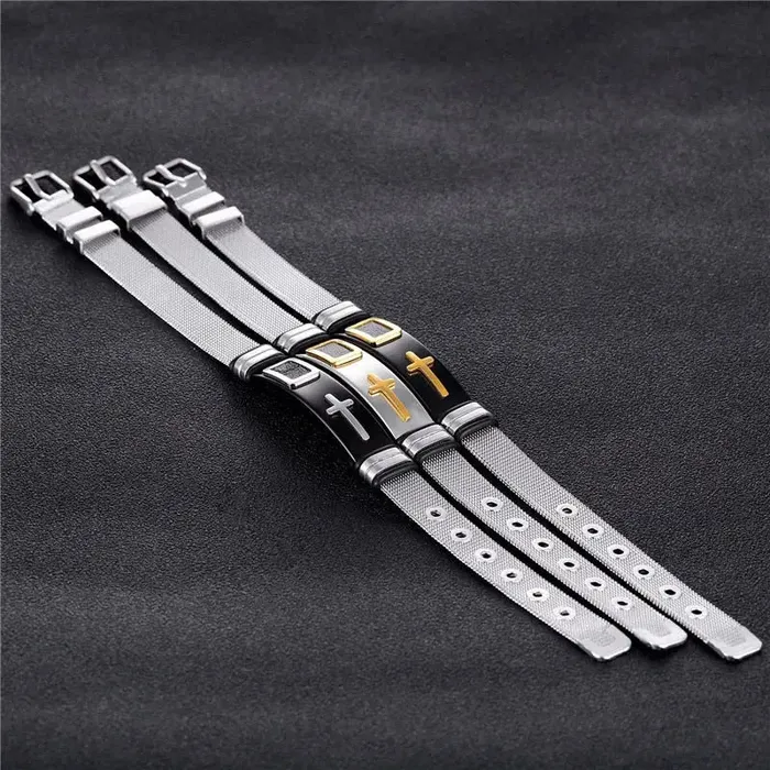 SWEET T 52 Bracelets Genuine Leather or Stainless Steel Charm BraceletBangle for Men and Boys With Stainless Steel Accents