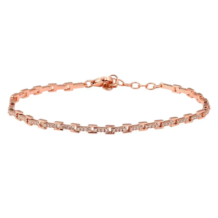 14K Gold Square Links Diamond Bracelet Izakov Diamonds Fine Jewelry Bracelets