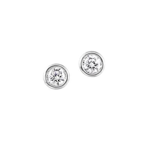 14K White Gold 050ctw Contemporary Stud Style Diamond Earrings GEMS ONE CORPRATION Earrings 14K White Gold 050ctw Contemporary Stud Style Diamond Earrings GEMS ONE CORPRATION Earrings
