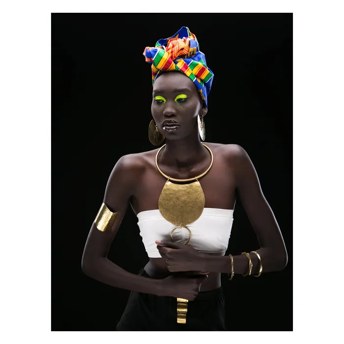 African Long Necklace African Brass Necklace Mwassus Jewelry Necklaces