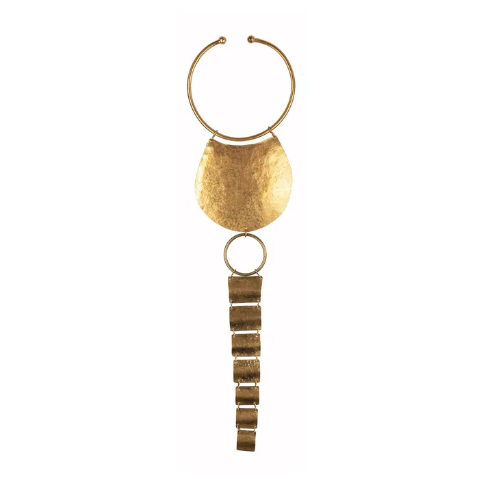 African Long Necklace African Brass Necklace Mwassus Jewelry Necklaces