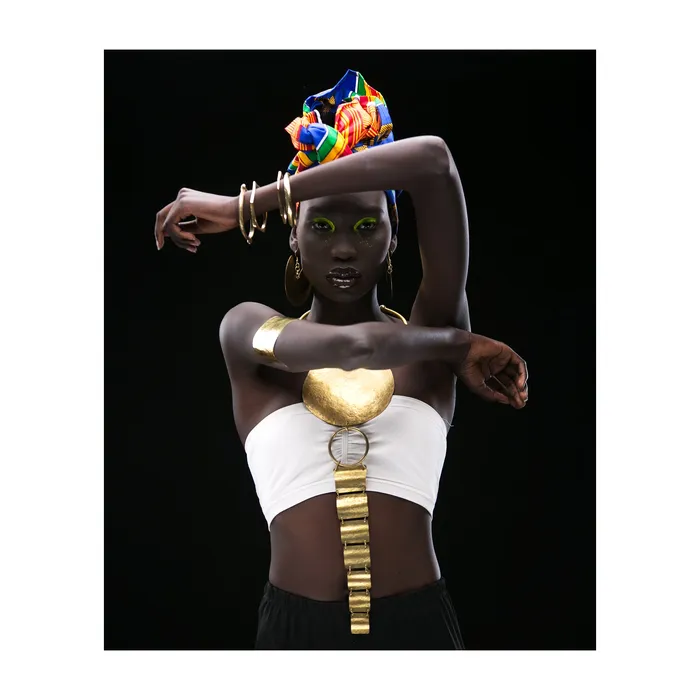 African Long Necklace African Brass Necklace Mwassus Jewelry Necklaces