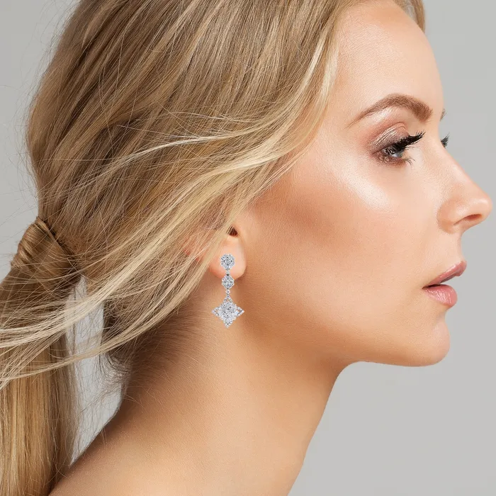 Beauvince Earrings Beauvince Regina Diamond Earrings 348 ct Diamonds in White Gold