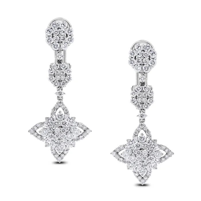 Beauvince Earrings Beauvince Regina Diamond Earrings 348 ct Diamonds in White Gold