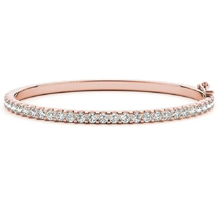 Beauvince Earrings Forever Diamond Bangle 160 ct Diamonds in Rose Gold