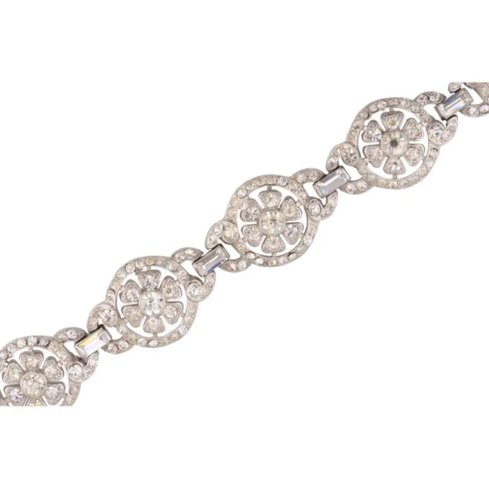 Bracelets AntiqueEstate Trifari Art Deco Paste Bracelet