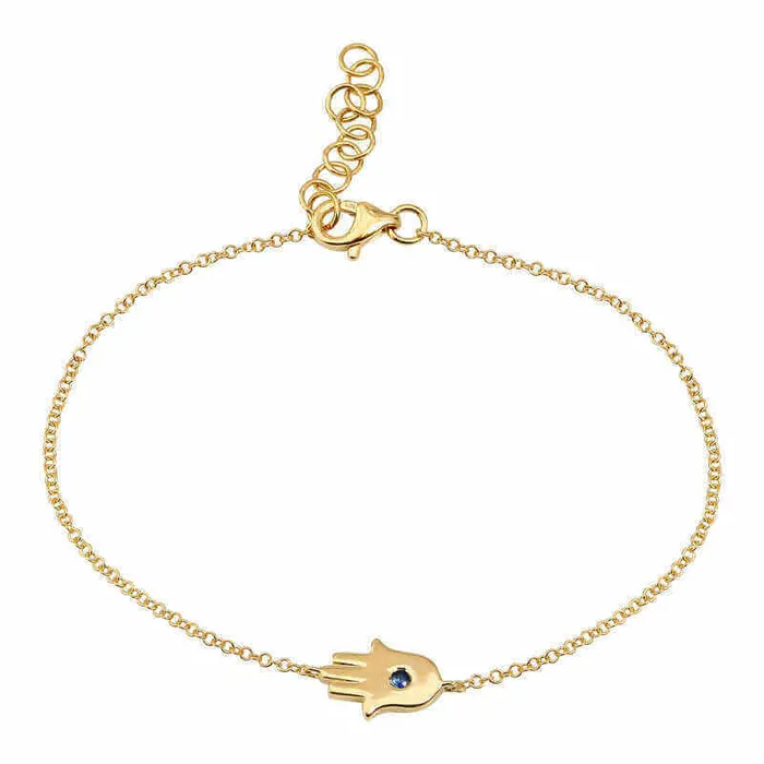 Bracelets Izakov Diamonds Fine Jewelry 14K Gold Diamond Accented Hamsa Bracelet