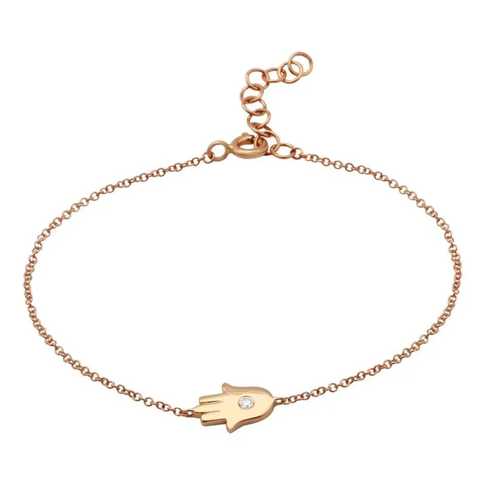 Bracelets Izakov Diamonds Fine Jewelry 14K Gold Diamond Accented Hamsa Bracelet