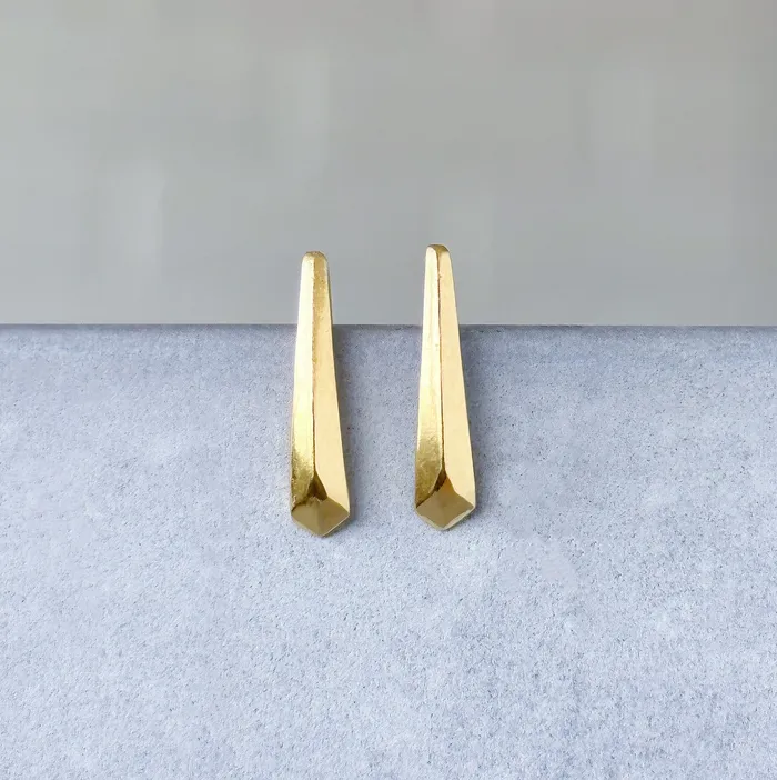 Corey Egan Vermeil Tapered Fragment Stud Earrings Earrings