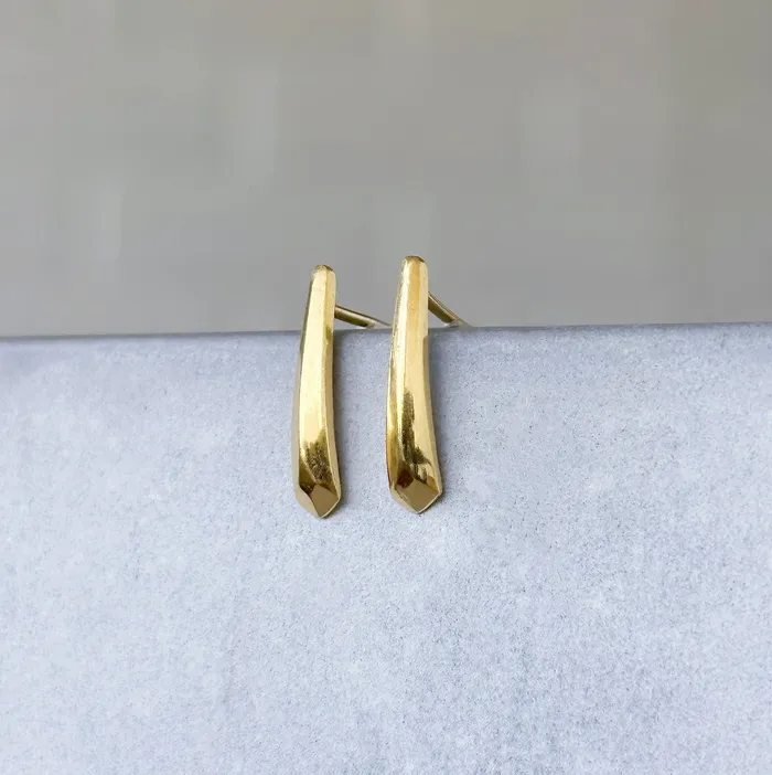 Corey Egan Vermeil Tapered Fragment Stud Earrings Earrings