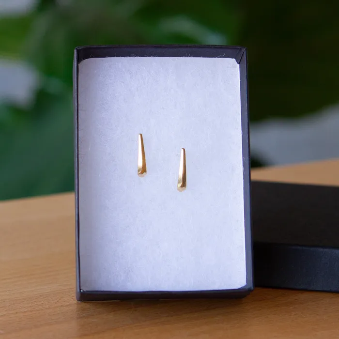 Corey Egan Vermeil Tapered Fragment Stud Earrings Earrings