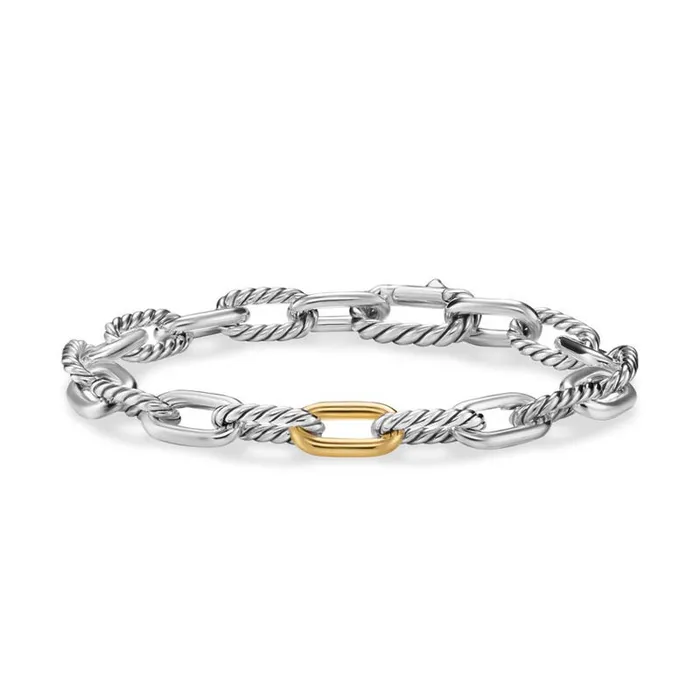 DAVID YURMAN INC Bracelets DY Madison Chain Bracelet with 18K Yellow Gold 85mm DAVID YURMAN INC Bracelets DY Madison Chain Bracelet with 18K Yellow Gold 85mm