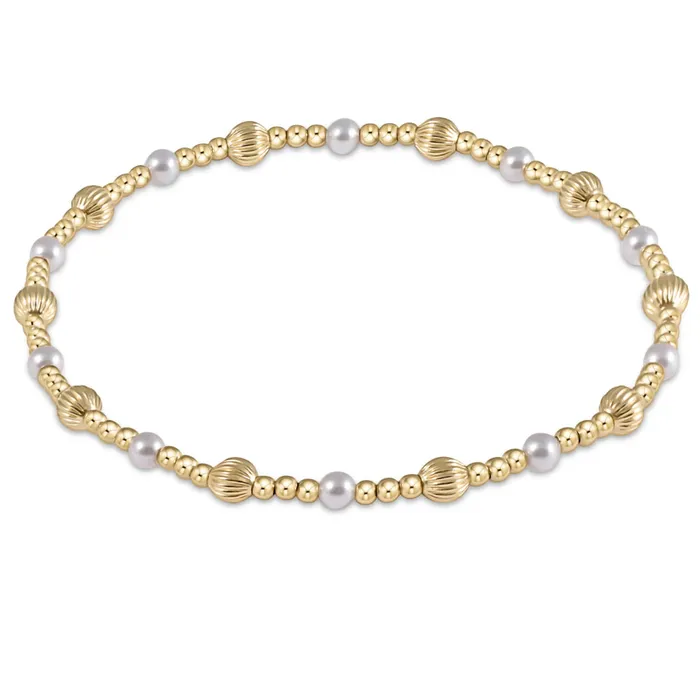 Dignity Sincerity Pattern 4mm Bead Bracelet Pearl enewton Bracelets