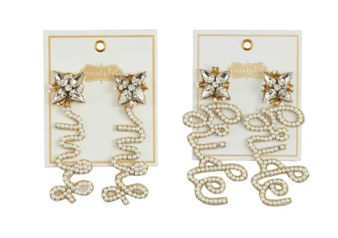 Earrings Bridal Beaded Earrings MudPie