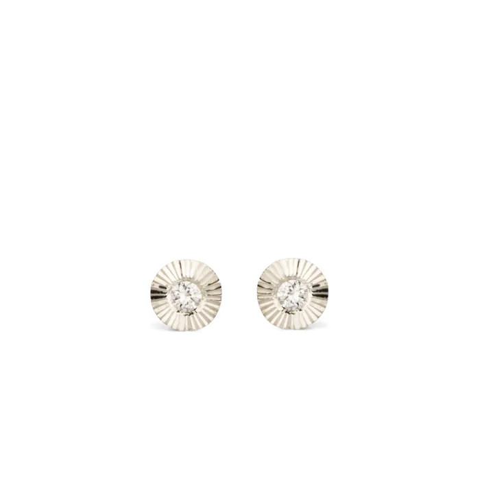 Earrings Corey Egan Micro Aurora Diamond Stud Earring in Sterling Silver