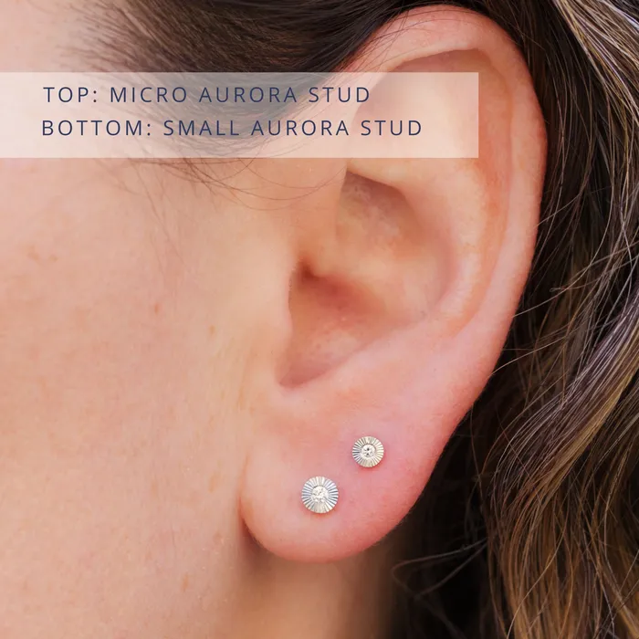 Earrings Corey Egan Micro Aurora Diamond Stud Earring in Sterling Silver
