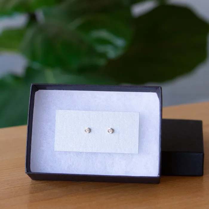 Earrings Corey Egan Micro Aurora Diamond Stud Earring in Sterling Silver