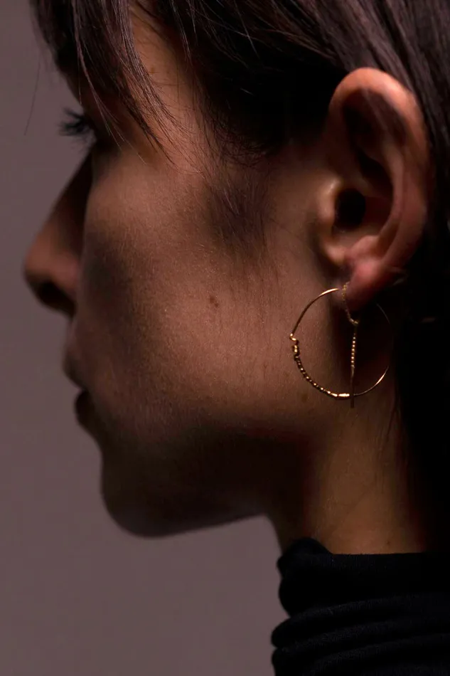 Earrings Eline Fach Earring No 07 Gold