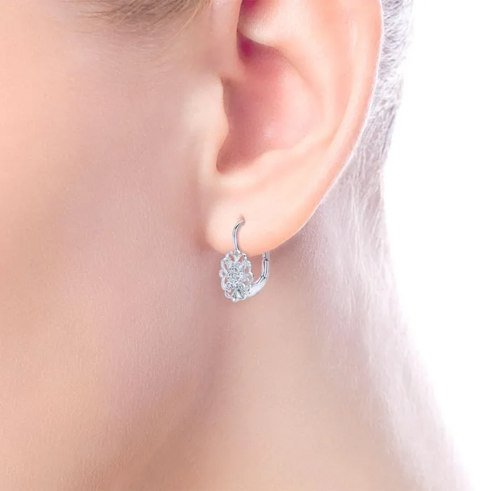 Earrings Gabriel Sterling Silver 006ctw Dangle Style Round Sapphires Earrings GABRIEL CO Earrings Gabriel Sterling Silver 006ctw Dangle Style Round Sapphires Earrings GABRIEL CO