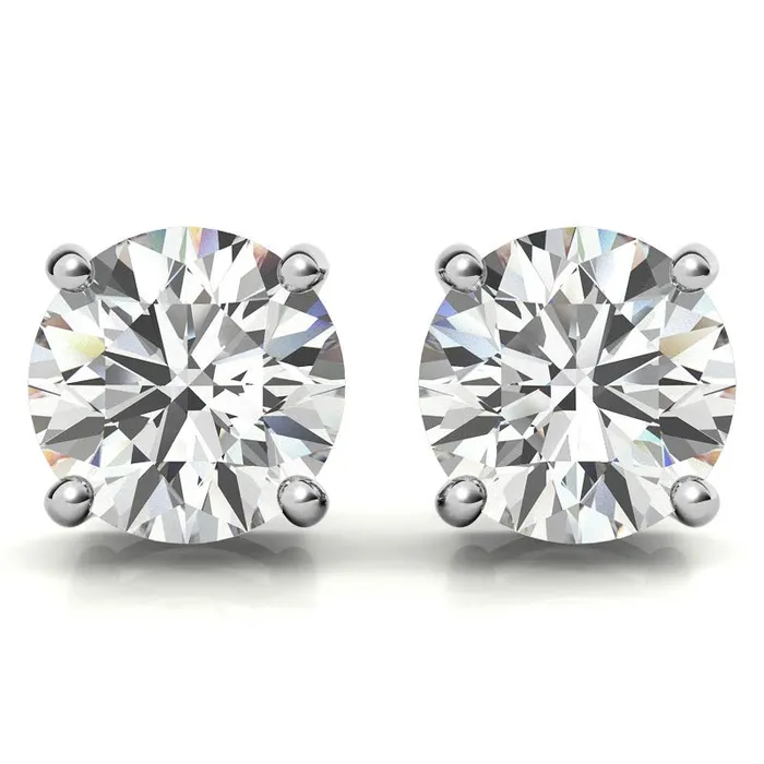 Earrings GEMS ONE CORPRATION 14K White Gold 07ctw Diamond Stud Earrings in Four Prong Basket Settings Earrings GEMS ONE CORPRATION 14K White Gold 07ctw Diamond Stud Earrings in Four Prong Basket Settings