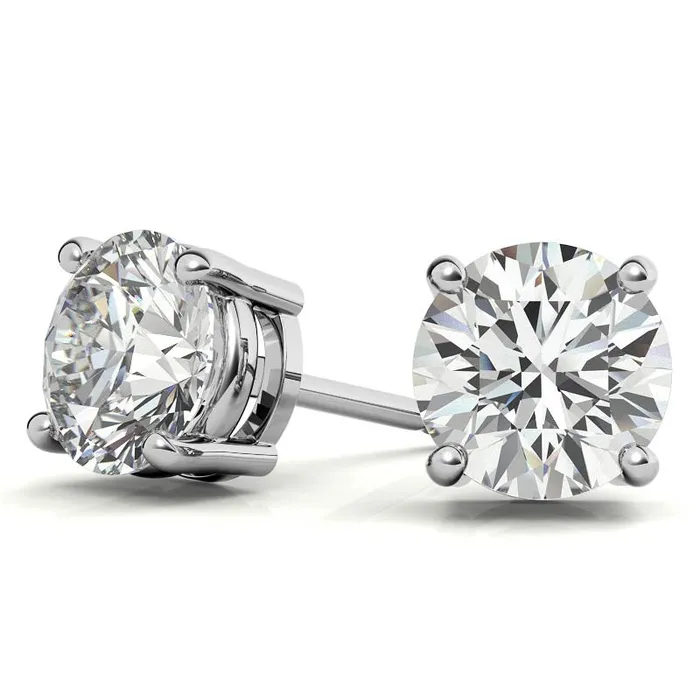 Earrings GEMS ONE CORPRATION 14K White Gold 07ctw Diamond Stud Earrings in Four Prong Basket Settings Earrings GEMS ONE CORPRATION 14K White Gold 07ctw Diamond Stud Earrings in Four Prong Basket Settings