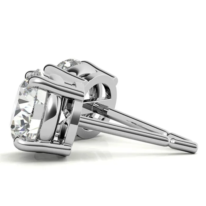 Earrings GEMS ONE CORPRATION 14K White Gold 07ctw Diamond Stud Earrings in Four Prong Basket Settings Earrings GEMS ONE CORPRATION 14K White Gold 07ctw Diamond Stud Earrings in Four Prong Basket Settings