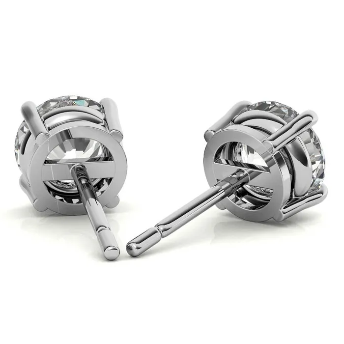 Earrings GEMS ONE CORPRATION 14K White Gold 07ctw Diamond Stud Earrings in Four Prong Basket Settings Earrings GEMS ONE CORPRATION 14K White Gold 07ctw Diamond Stud Earrings in Four Prong Basket Settings