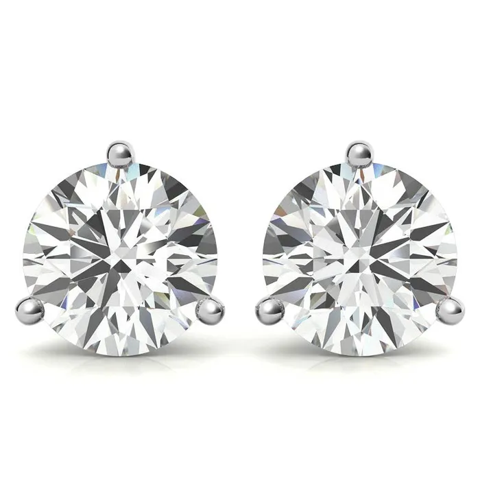 Earrings GEMS ONE CORPRATION 14K White Gold 2ctw Diamond Stud Earrings in Three Prong Martini Settings Earrings GEMS ONE CORPRATION 14K White Gold 2ctw Diamond Stud Earrings in Three Prong Martini Settings