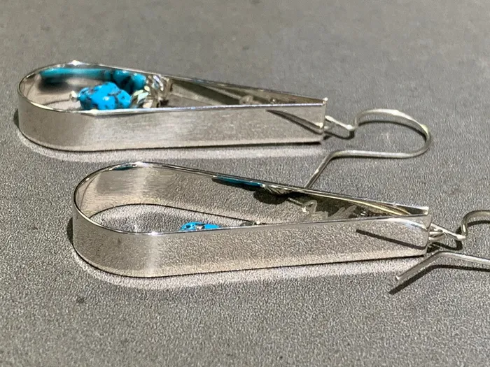 Earrings Jeremy Harrison Jeremy Harrison Navajo Turquoise Sterling Silver Earrings