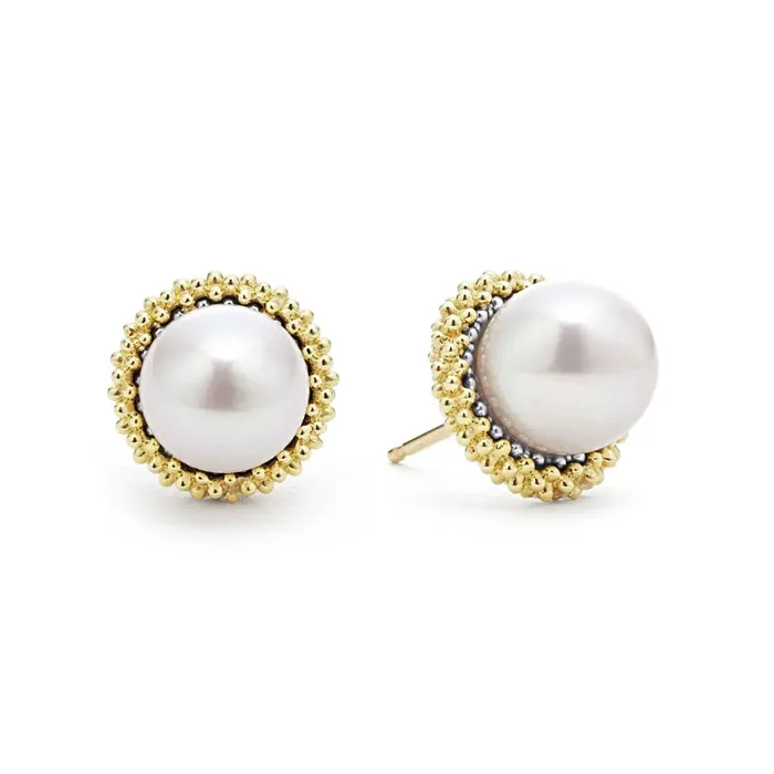 Earrings LAGOS Luna 18K Gold Caviar Pearl Stud Earrings