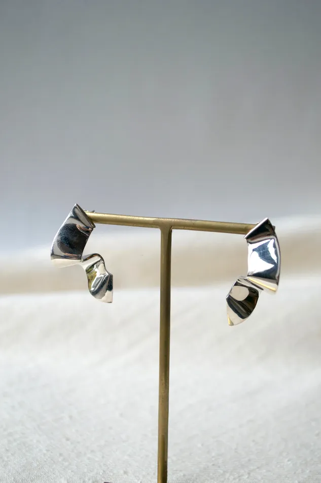 Earrings Quarry Elbe Earrings Silver Brass