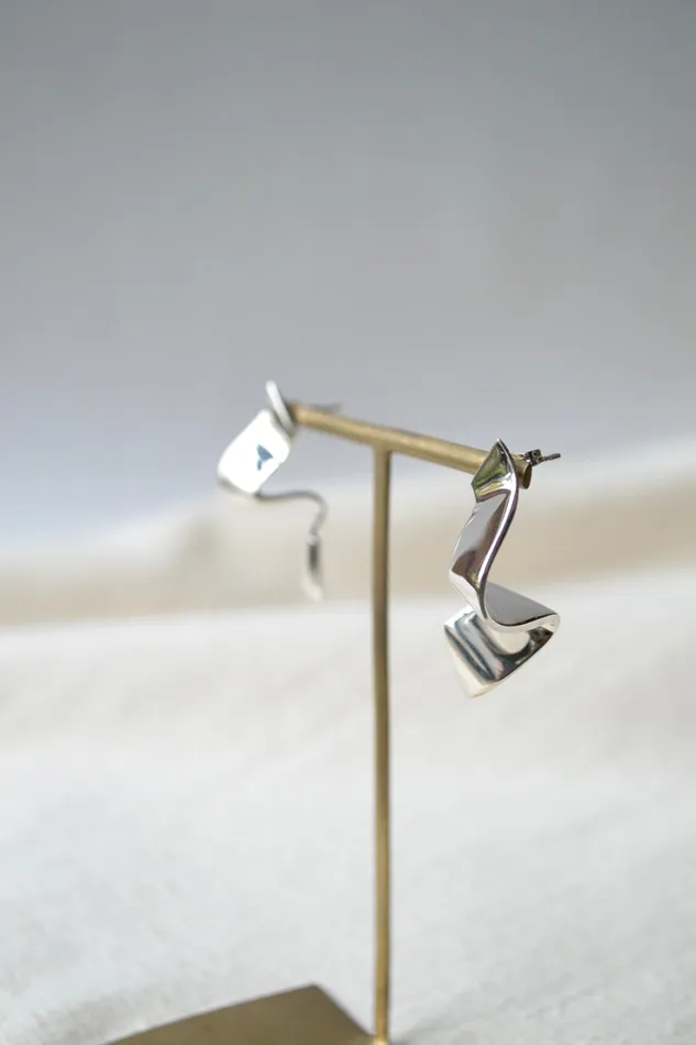 Earrings Quarry Elbe Earrings Silver Brass