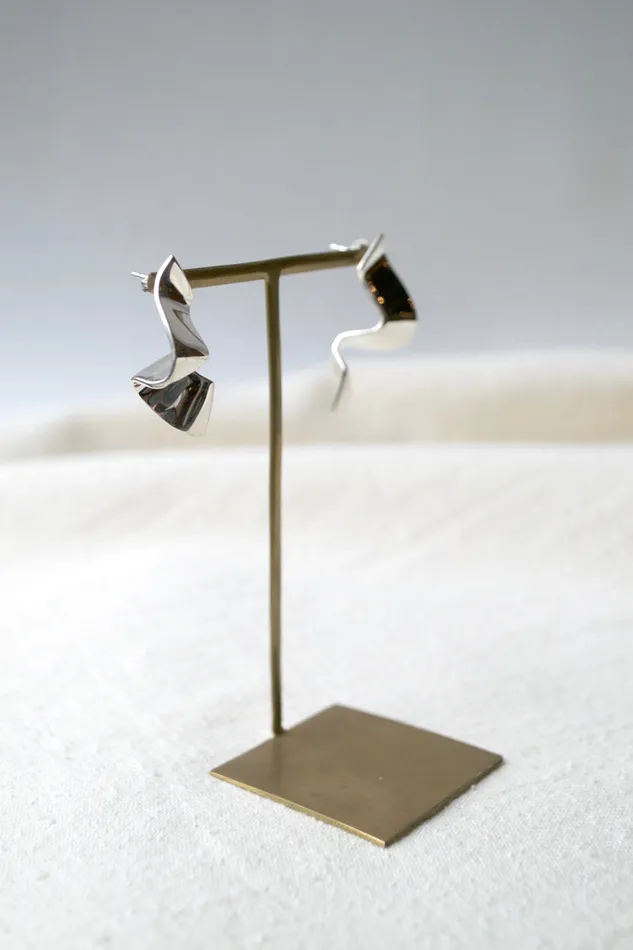 Earrings Quarry Elbe Earrings Silver Brass